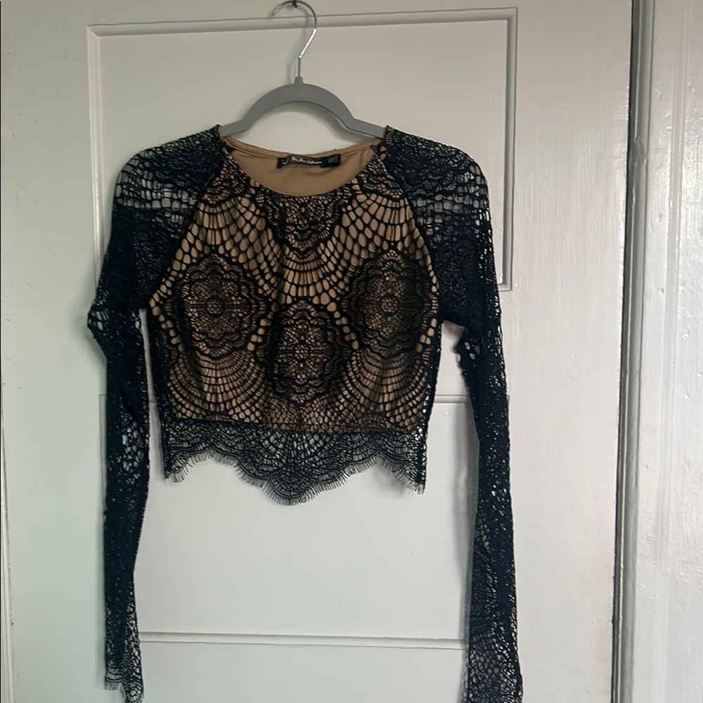For Love And Lemons Black Lace Blouse